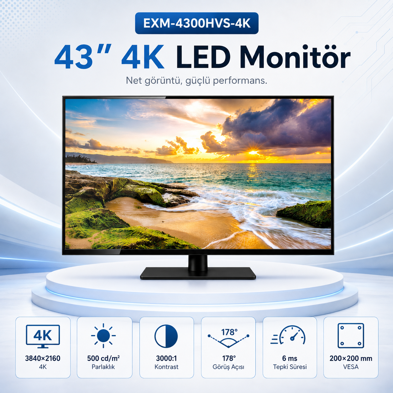 EXPOTECH 43" 4K LED CCTV Monitör