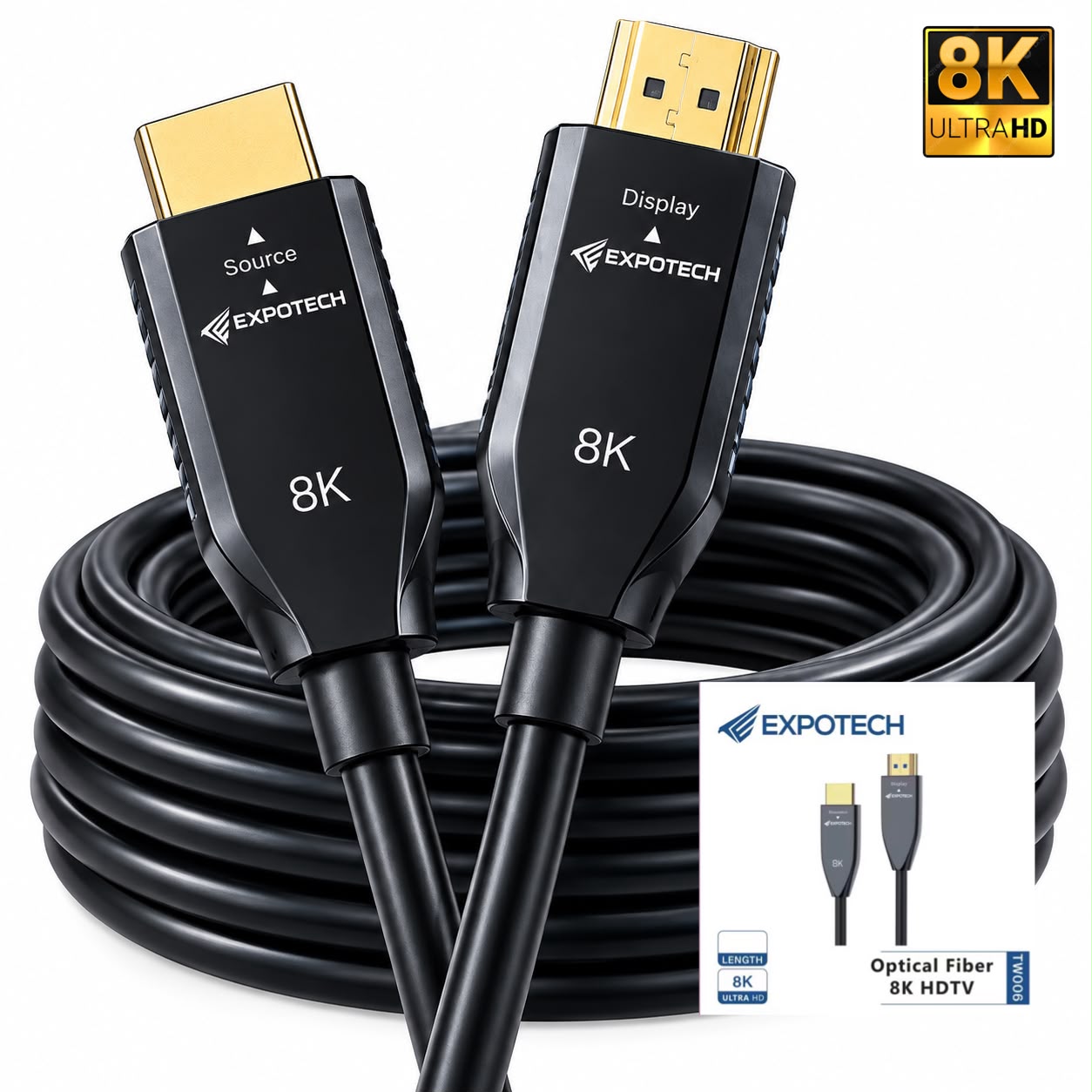 EXPOTECH 8K FİBER HDMI 20MT