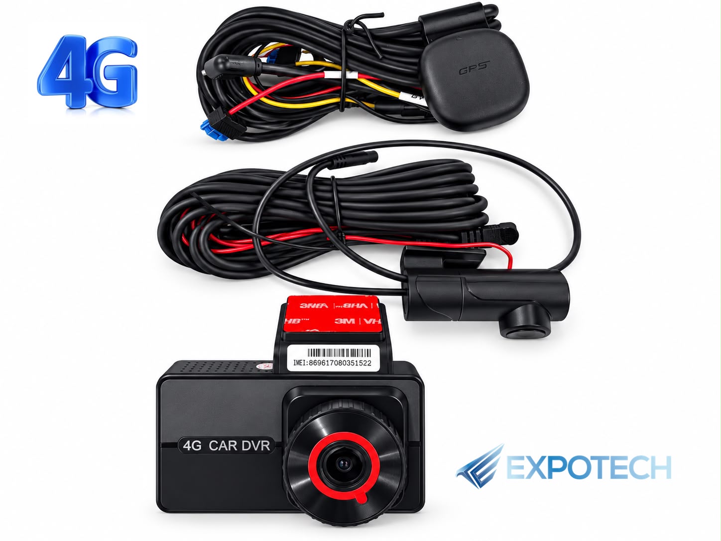 EXPOTECH ARAÇ İÇİ 4G DVR KAMERA EX-CR57-4G100